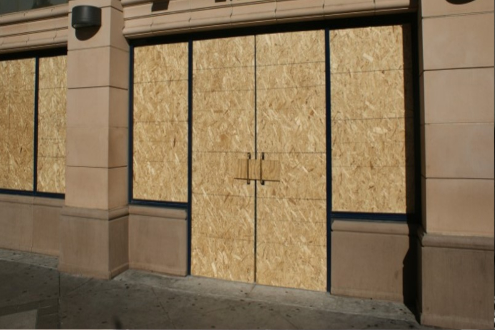 Boarding Up in Moorgate, Liverpool Street, EC2